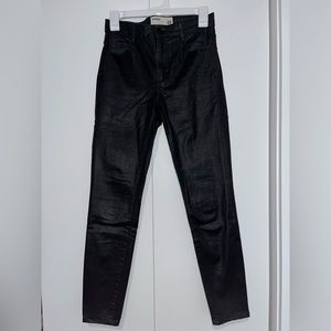Garage Black Coated Skinny Jeans size 1